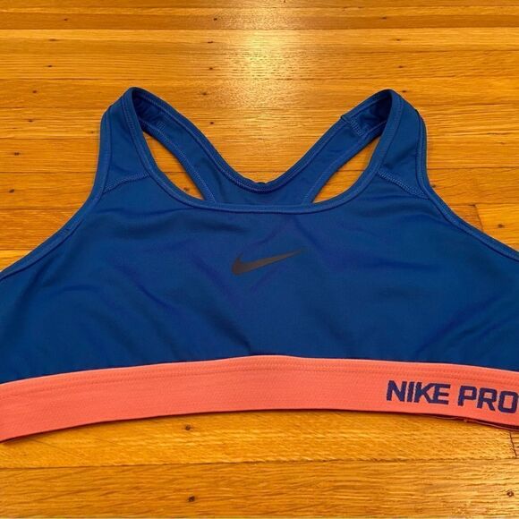 Nike Pro Drifit blue/pink sports bra - Picture 2 of 4